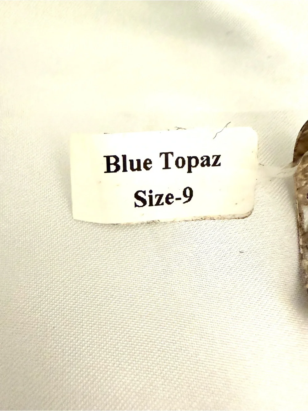925 Sterling Silver Genuine Blue Topaz 3 Stone Filigree Ring Size 9 India